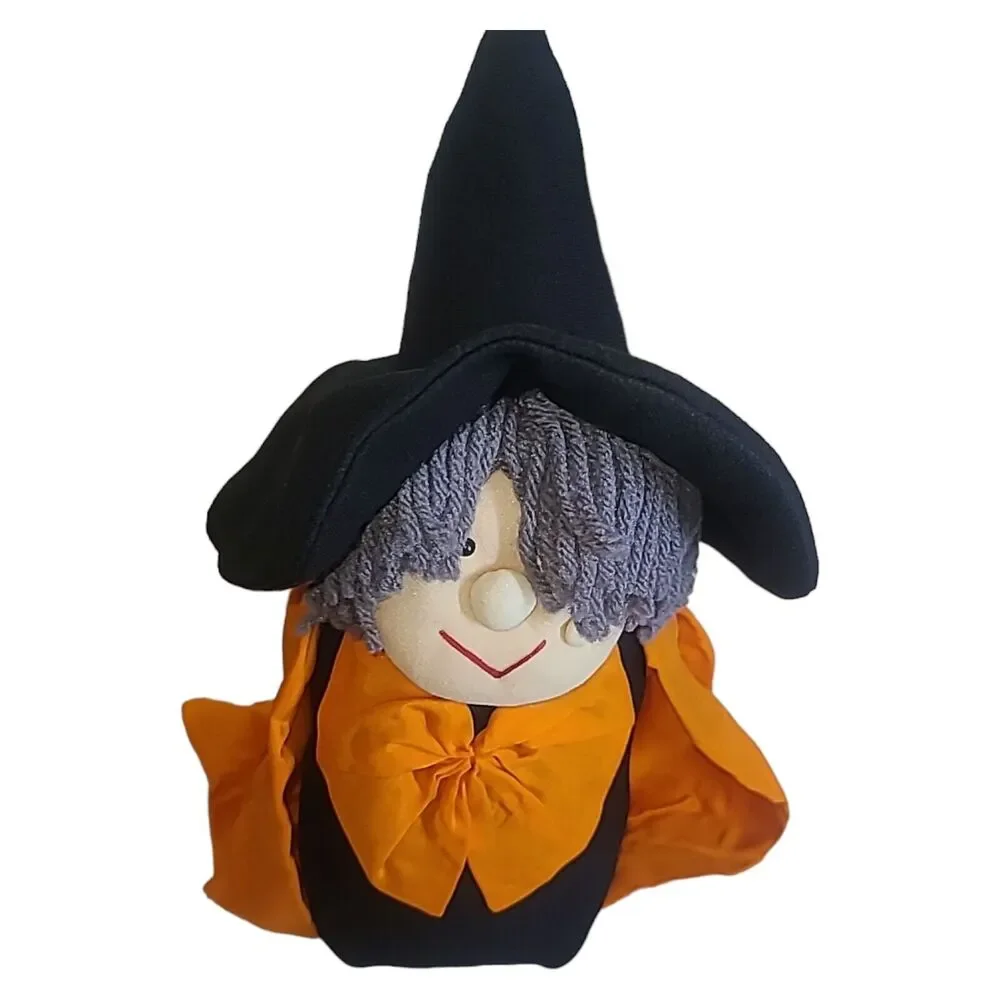 Vintage‎ Handmade Halloween Decor Witch Plush Doll 12